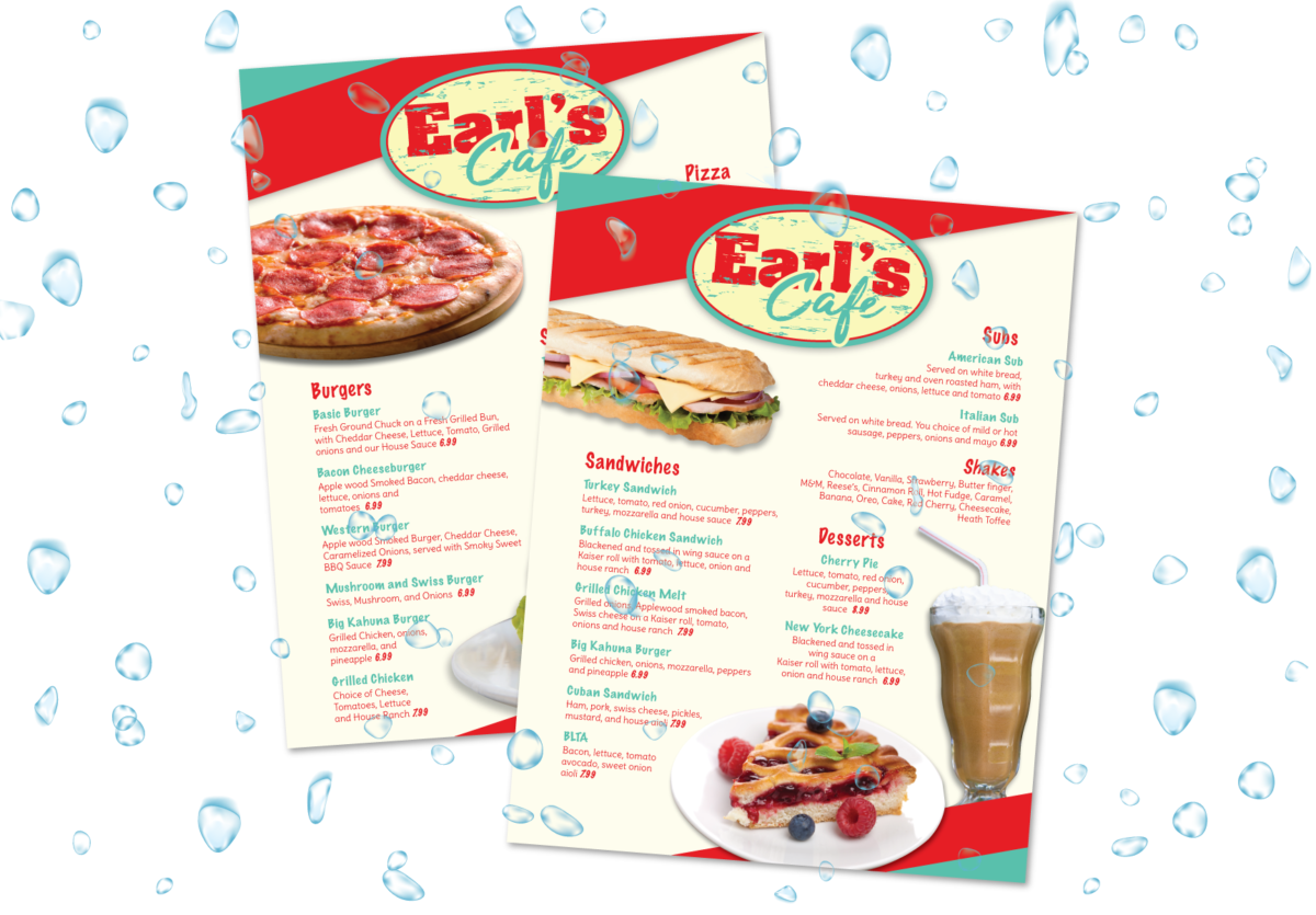 Waterproof synthetic menus